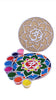 Reusable Rangoli Template Mat with Wooden Base 11.5 Inch (Design D) | Just Fill It Up with Rangoli, Flowers, Pulses | Traditional Art with Modern Day Ease of Use (T388_D)