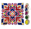 Reusable Rangoli Template Mat with Wooden Base 11.5 Inch (Design B) | Just Fill It Up with Rangoli, Flowers, Pulses | Traditional Art with Modern Day Ease of Use (T388_B)