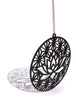 StepsToDo 'Lotus in Ring' (Jet Black, 11.5 inch) | Wooden Sacred Geometry Art | Hand painted room hanging, wall decor | Spiritual Gift | Multiple design choices are available (T377)