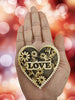 StepsToDo _ Premium Wooden Heart Ornament (Set of 29) | Love Gift Tag Cum Greeting Card | Cutout for Valentine Day, Anniversary & Wedding Decoration | Customize Color Write Message, Hang, Packing Label (T279)