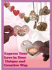 StepsToDo _ Premium Wooden Heart Ornament (Set of 29) | Love Gift Tag Cum Greeting Card | Cutout for Valentine Day, Anniversary & Wedding Decoration | Customize Color Write Message, Hang, Packing Label (T279)