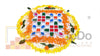 Kolam / Muggulu Pattern Reusable Rangoli Template Mat with Wooden Base 11.5 Inch (Design C) | Just Fill It Up with Rangoli, Flowers, Pulses | Traditional Art with Modern Day Ease of Use (T398_C)