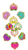 StepsToDo _ Unfinished Lotus Wooden Cutout (Type A) | Vintage Look Lotus Cutouts (4 inch) | Artistic Handicraft _ Wall Hanging _ Floor Rangoli _ Reusable Festive Home Decor for Diwali Navratri Pooja (T332)