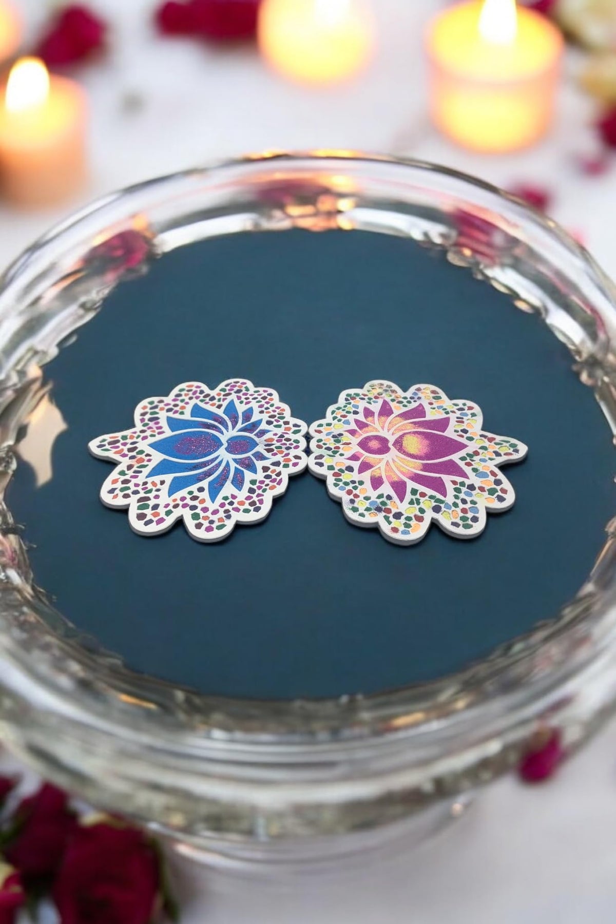Shree Kamal Floating Rangoli Mats – Set of 2