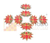 StepsToDo Bright Red, Green & Golden Lotus Flower Cutout | Hand Painted Cutouts | Wall Decor, Home Decor, Backdrops, DIY Rangoli, Festival Gift | Festival_Puja_Event Decoration (T393)