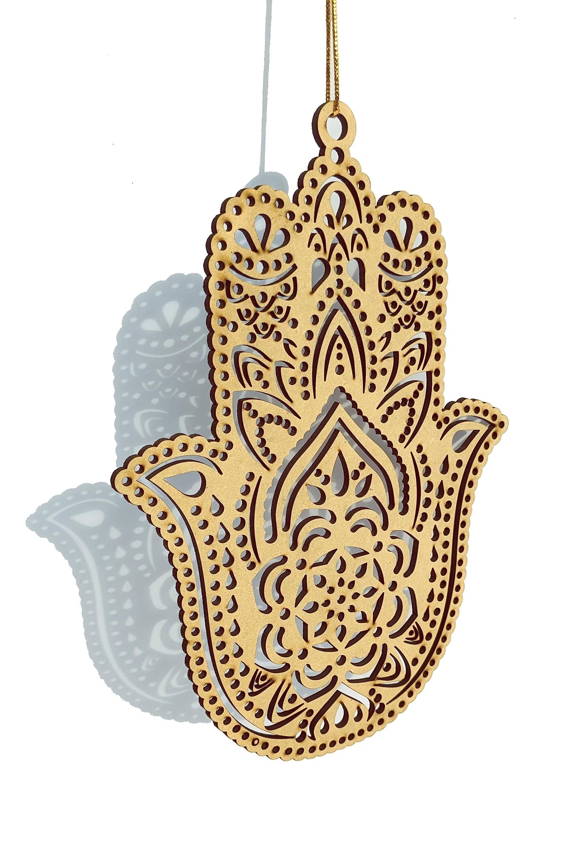 Hamsa Hand – Hand-Painted Sacred Geometry Wall Art