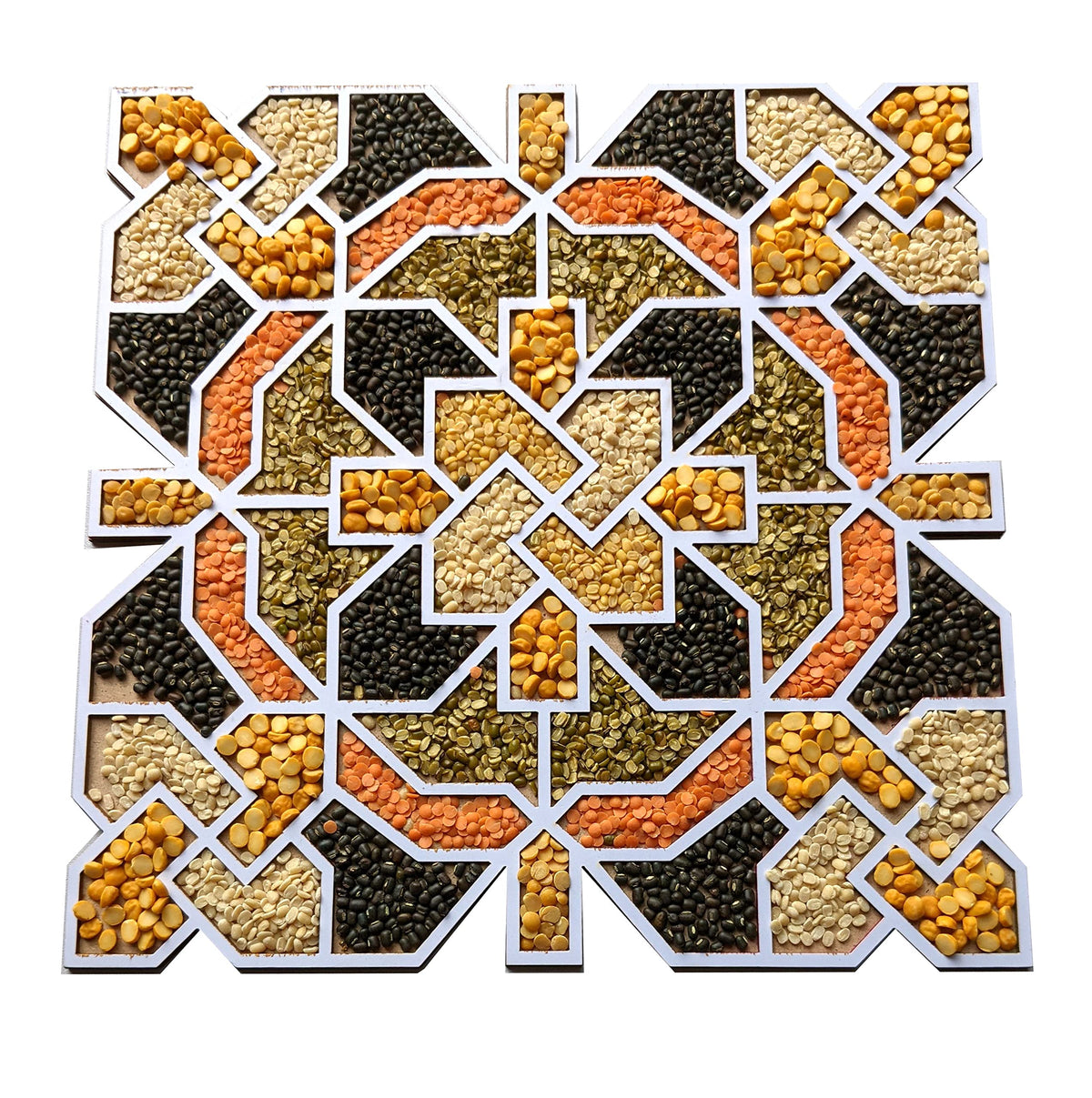 Reusable Floating Rangoli Template Mat – Design A, 11.5 Inch