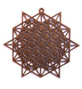 StepsToDo 'Tetrahedron' (Brown, 11.5 inch) | Wooden Sacred Geometry Art | Hand painted room hanging, wall decor | Spiritual Gift | Multiple design choices are available (T366)