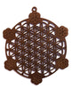 StepsToDo 'Flower of life with seed of life' (Brown, 11.5 inch) | Wooden Sacred Geometry Art | Hand painted room hanging, wall decor | Spiritual Gift | Multiple design choices are available (T367)