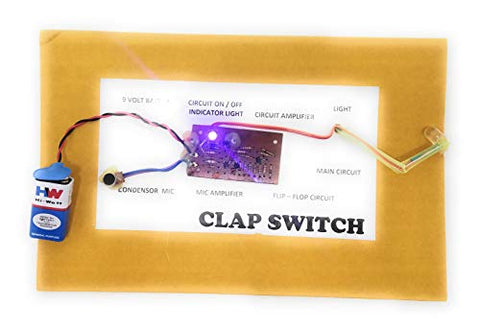StepsToDo _ Clap Switch Working Model Based on Cardboard | Mic Amplifier Flip-Floop Circuit | Ready to use handmade project with Condenser Mic | DIY Science Activity (T209)