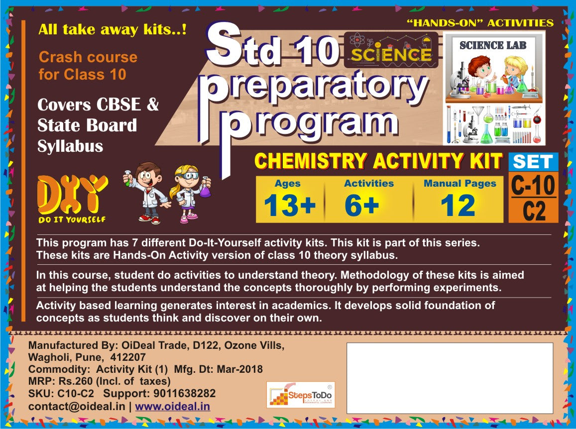 Class 10 Chemistry Kit – Reactions, Metals & Non-Metals