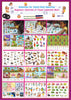 StepsToDo _ Essentials for Early Learning (Set A): Beginners Collection of Visual Laminated Re-writable Mats | Alphabets, Numbers, Shapes, etc. (T21)