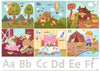 StepsToDo _ Essentials for Early Learning (Set A): Beginners Collection of Visual Laminated Re-writable Mats | Alphabets, Numbers, Shapes, etc. (T21)