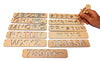 StepsToDo _ ABCD Alphabet Wooden Stencil (Set B) | Wood Handwriting Educational Alphabet Stencil Set Letter Tracing Kit | Large and Small Letters & Numbers (T289)