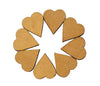 Wooden Heart Shaped Blank (Pack of 100) Cut-Out | Beige Colour | DIY Craft Pieces for Any Decoration, DIY Rangoli, Card Making, Sign Making Art and Craft Projects (T317)