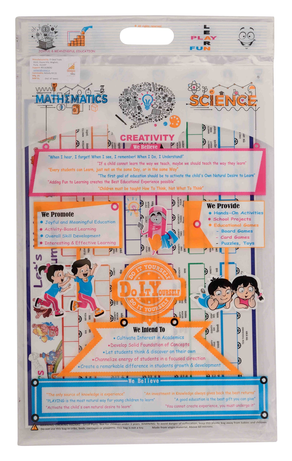 Hindi & English Numbers Write-Wipe Mat