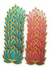 StepsToDo _ Golden Frame Lotus Cutouts (Set of 12) | Rose Pink (6) + Ocean Blue (6) | DIY Rangoli, Home Decor, Decoration for Festival, Pooja, Wedding & Festival Gift (HU-GHT4-O7OV)
