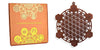 StepsToDo 'Flower of life with seed of life' (Brown, 11.5 inch) | Wooden Sacred Geometry Art | Hand painted room hanging, wall decor | Spiritual Gift | Multiple design choices are available (T367)
