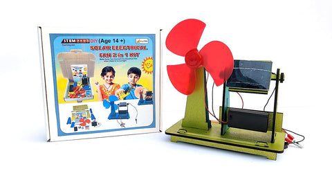 StepsToDo _ Solar and Electrical Fan Making Kit (2 in 1) | Solar Energy Demonstration Model | DIY Science Project | Educational Gift | Teaching and Learning Aid (T295)