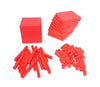 Base Ten Blocks Kit (131 Pieces) Place Value Mats & Instruction Manual (T396)