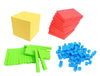 Base Ten Blocks Kit (131 Pieces) Place Value Mats & Instruction Manual (T396)