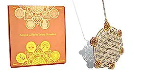 StepsToDo 'Flower of life with seed of life' (Birch Wood, 11.5 inch) | Wooden Sacred Geometry Art | Hand painted room hanging, wall decor | Spiritual Gift | Multiple design choices are available (T367)
