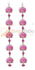 StepsToDo _ Bright Pink & Golden Lotus Hanging (Large) | 5 Tier Decorative Handmade Lotus Garlands/Wind Chime | Lotus Toran for Ganapati, Diwali, Dashera, Decorations, Festival Gift, Wedding Decoration (T408)