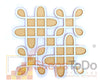 Kolam / Muggulu Pattern Reusable Rangoli Template Mat with Wooden Base 11.5 Inch (Design C) | Just Fill It Up with Rangoli, Flowers, Pulses | Traditional Art with Modern Day Ease of Use (T398_C)