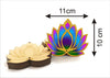 StepsToDo _ Unfinished Lotus Wooden Cutout (Type A) | Vintage Look Lotus Cutouts (4 inch) | Artistic Handicraft _ Wall Hanging _ Floor Rangoli _ Reusable Festive Home Decor for Diwali Navratri Pooja (T332)