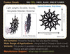 StepsToDo 'Ring of Flower' (Jet Black, 11.5 inch) | Wooden Sacred Geometry Art | Hand painted room hanging, wall decor | Spiritual Gift | Multiple design choices are available (T376)