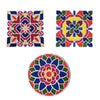 StepsToDo _ DIY Reusable Rangoli Wooden Mat (T346) | Combo pack of 3 Rangoli Mats of A,B,C Designs | Traditional Art with Modern Day Ease of Use (Size : 11.5 Inch of each mat)