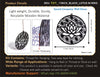 StepsToDo 'Lotus in Ring' (Jet Black, 11.5 inch) | Wooden Sacred Geometry Art | Hand painted room hanging, wall decor | Spiritual Gift | Multiple design choices are available (T377)