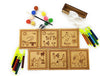 DIY Warli Wooden Coaster Painting 'Kit-B' | DIY Art & Craft Kit (T339)