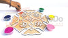 Reusable Rangoli Template Mat with Wooden Base 11.5 Inch (Design G) | Just Fill It Up with Rangoli, Flowers, Pulses | Traditional Art with Modern Day Ease of Use (T388_G)