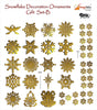 StepsToDo _ Snowflake Party Decoration Ornaments Gift Set Type B (set of 45) | for Tree, Wall, Window Hanging | One Side Golden & another Side Silver (T256)