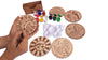 StepsToDo _ Pitchwai wooden coaster painting kit A | 2 in 1 Usage : Table Top Coaster / Wall Hanging Decor | DIY Art & Craft Kit (Q4-BXVB-VK7W)