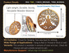 StepsToDo 'Tree of life with Buddha' (Metallic Bronze, 11.5 inch) | Wooden Sacred Geometry Art | Hand painted room hanging, wall decor | Spiritual Gift | Multiple design choices are available (T361)