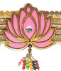StepsToDo _ Traditional Lotus Toran (38 Inch) | Handmade Multicolor Door Toran of Cloth & MDF | Hanging Toran, Bandarwal, Door Decoration for Diwali, Dashera, Pooja (T329)