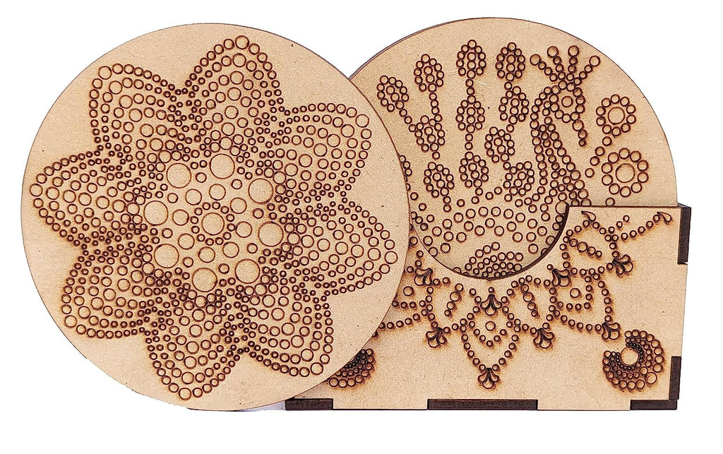 Mandala Art Kit Coasters with Stand-Craft Kit with Dot Mandala Art