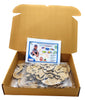 Set of 5 Wooden Jigsaw Puzzles. Paintable Animal Puzzle Set for Early Education and Home Schooling. Montessori Learning Toys (32 Wooden Pieces + 5 Wooden Frame) 5 Different Patterns (T294)