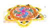 Kolam / Muggulu Pattern Reusable Rangoli Template Mat with Wooden Base 11.5 Inch (Design E :  Hrydhaya Kamal) | Just Fill It Up with Rangoli, Flowers, Pulses | Traditional Art with Modern Day Ease of Use (T368_E)