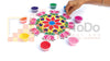 Reusable Rangoli Template Mat with Wooden Base 11.5 Inch (Design O) | Just Fill It Up with Rangoli, Flowers, Pulses | Traditional Art with Modern Day Ease of Use (T388_O)