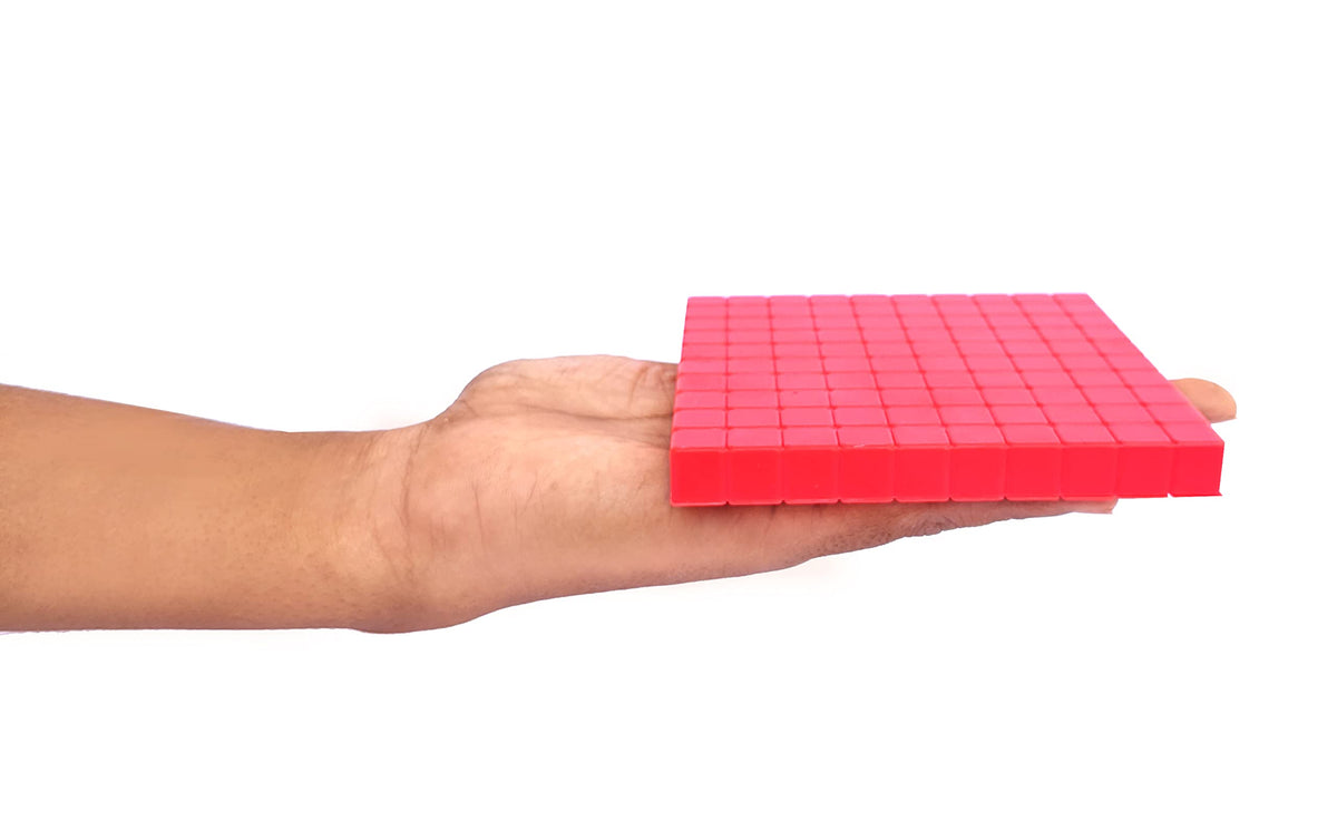 Base Ten Blocks Kit – 140 Pieces, Mats & Activity Book, Without Cube