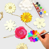 Unfinished Wooden Flower Cutouts – 50 Pieces, 5 Designs