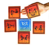 DIY Warli Wooden Coaster Painting 'Kit-A' | DIY Art & Craft Kit (T315)