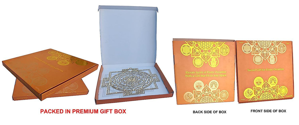 Sri Yantra – Hand-Painted Wooden Wall Art