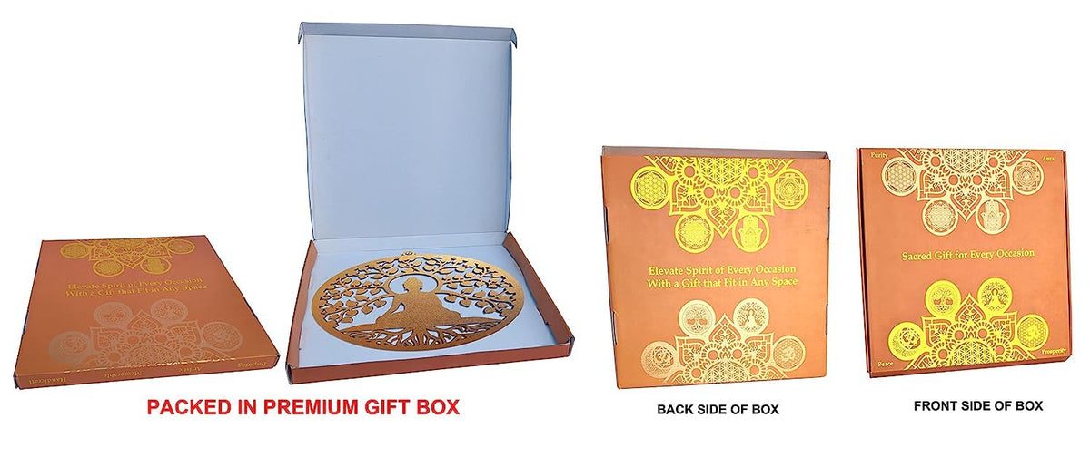 Tree of Life with Buddha – Hand-Painted Wall Art