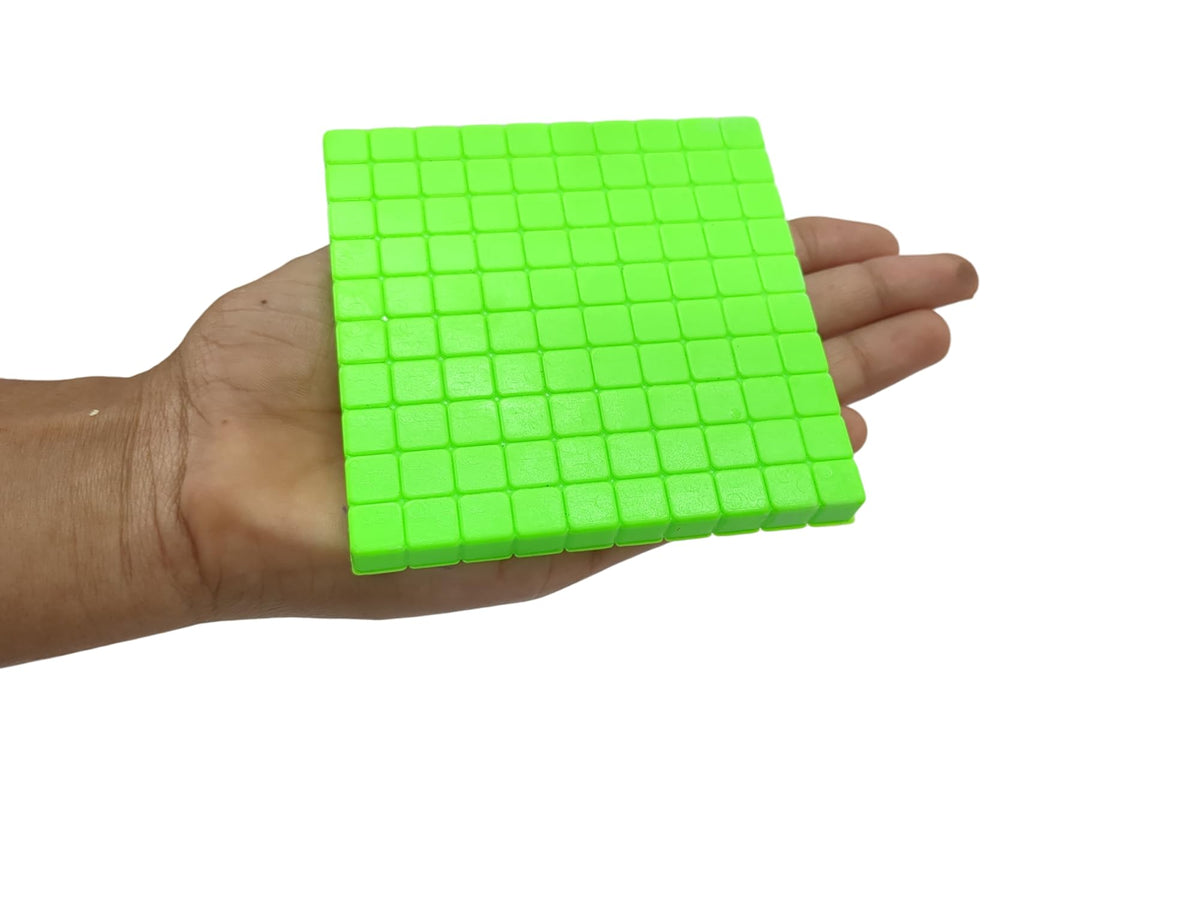 Multicolour Base Ten Blocks Kit – 131 Pieces, Place Value Mats & Activity Book