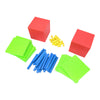 Base Ten Blocks Kit – 84 Pieces, Mats & Book: 2 Cubes, 12 Flats, 20 Rods, 50 Units