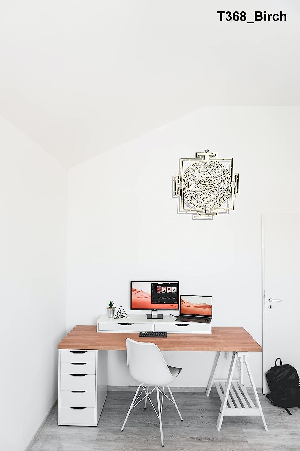 Sri Yantra – Hand-Painted Wooden Wall Art